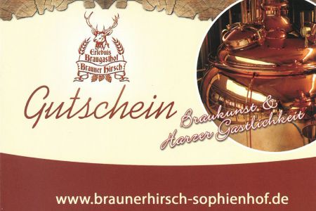 Gutschein vom Braunen Hirsch
